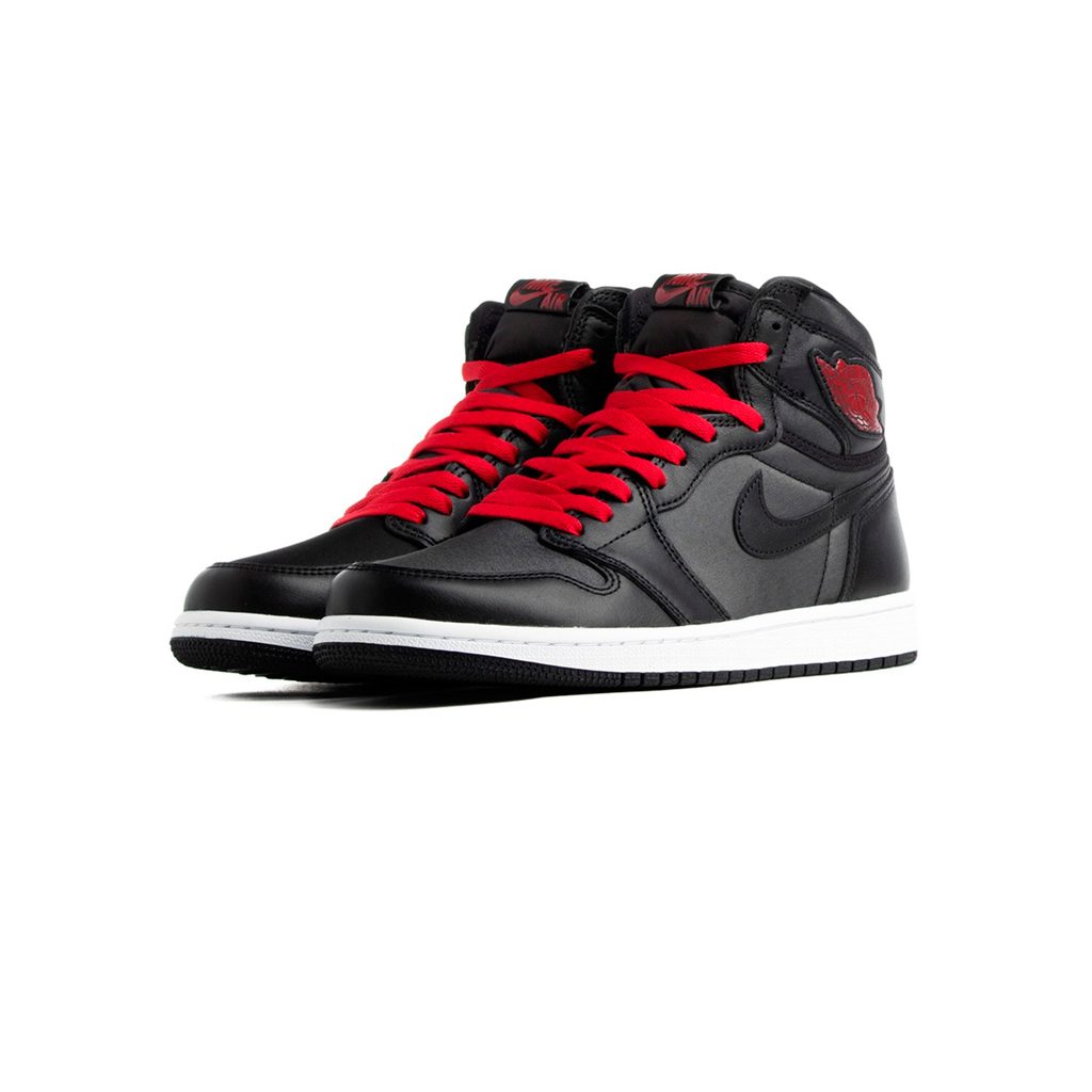 nike air jordan 1 retro high black gym red satin