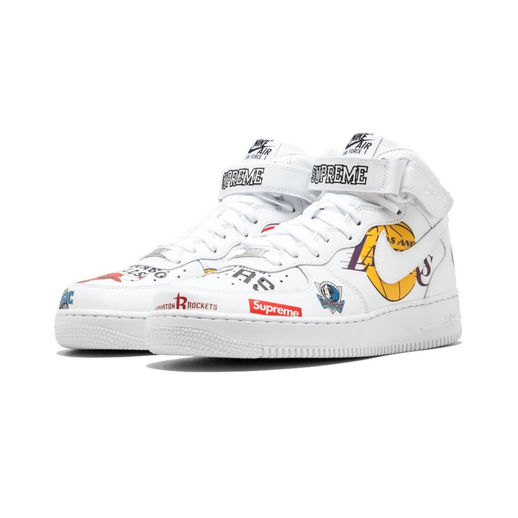 Air Force Mid SUPREME NBA WHITE – BJ SNEAKERS