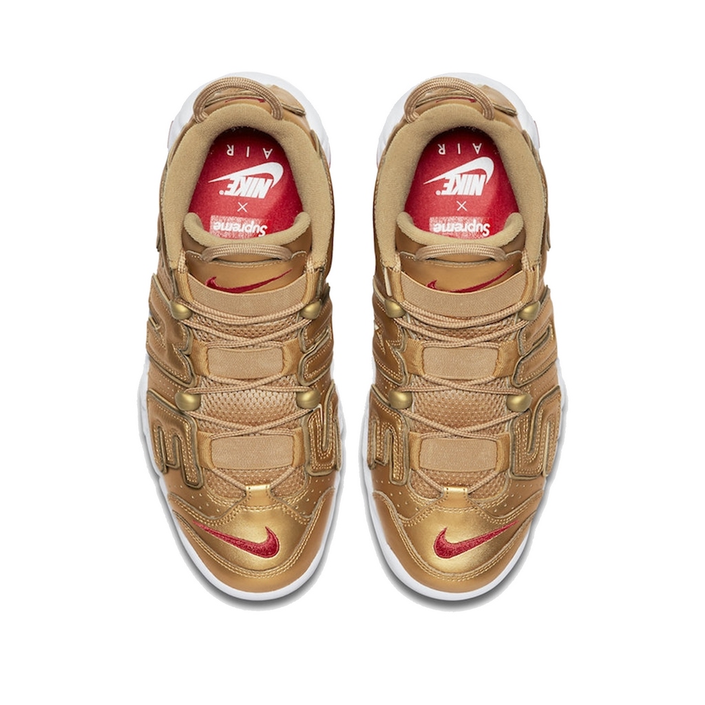 Air More Uptempo SUPREME GOLD BJ SNEAKERS